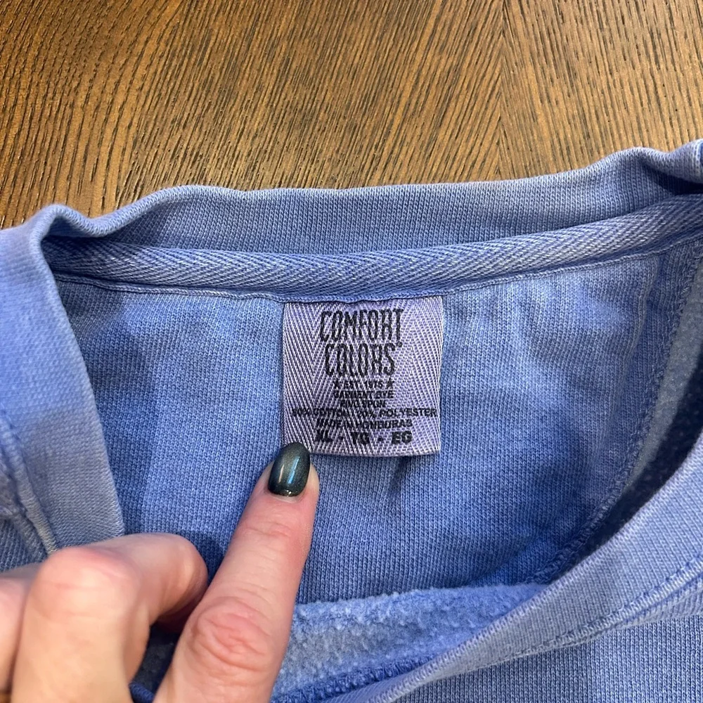 Comfort Colors Blue Tiger Pride Crewneck Sweatshirt XL - Picture 5 of 6